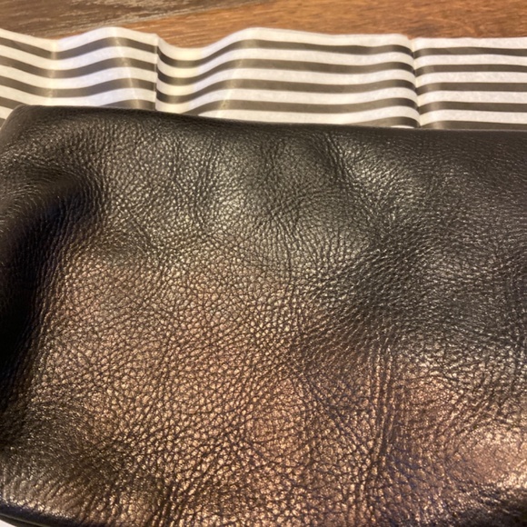 PATRICIA NASH Black Leather Clutch handbag purse